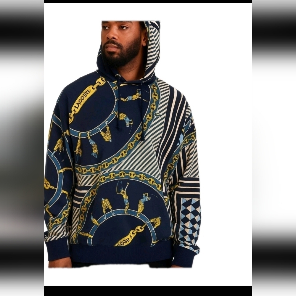 Lacoste Live RARE Unisex Gold Digger Limited Edition Streetwear Hoodie L